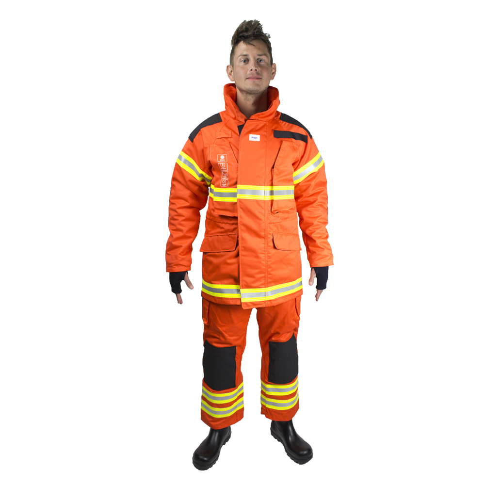 SG03700 Dräger Aramid Fireman's Suit, maat XS, Oranje, EN469:2020 (X2,Y2, Z2), MED