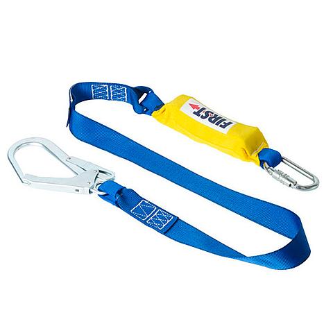 SG04232 Shock absorbing lanyard A shock absorbing lanyard in combination with a safety harness offers all the necessary elements for a complete fall protection system. It allows the user to choose components based on personal preference and job constraints. In addition to offering economical compliance, these safety harnesses are built with quality and reliability, fall protection gear you can trust.