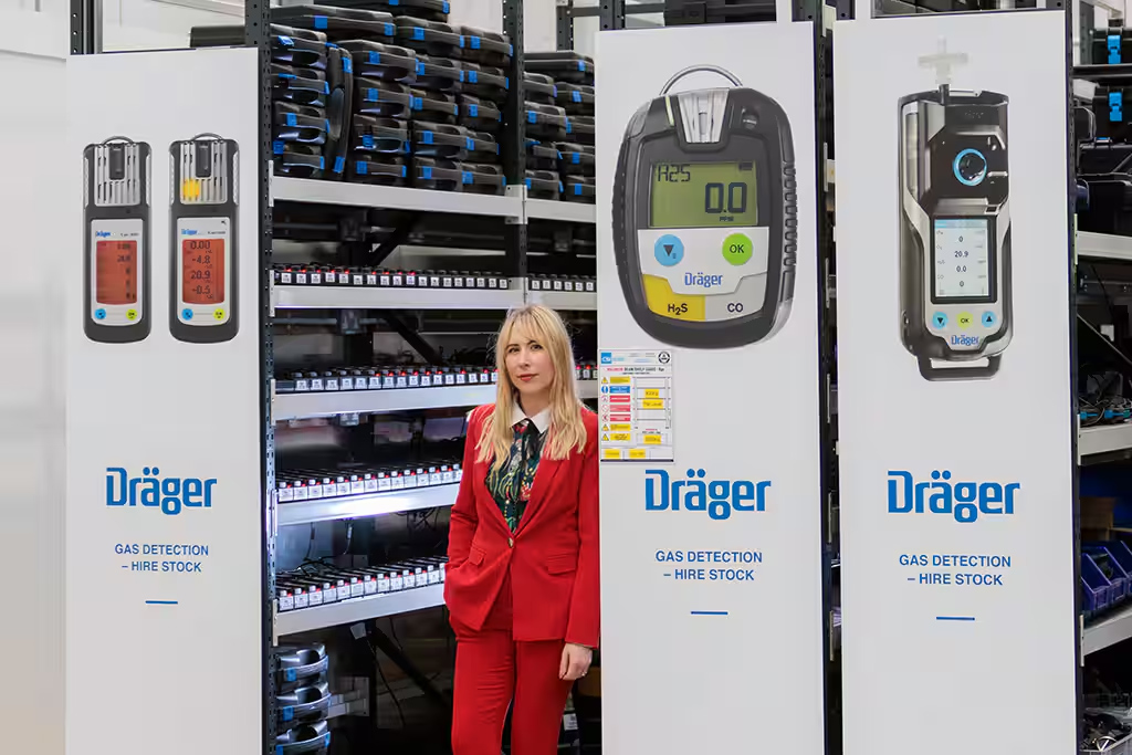 Megan Hine in the rental shop